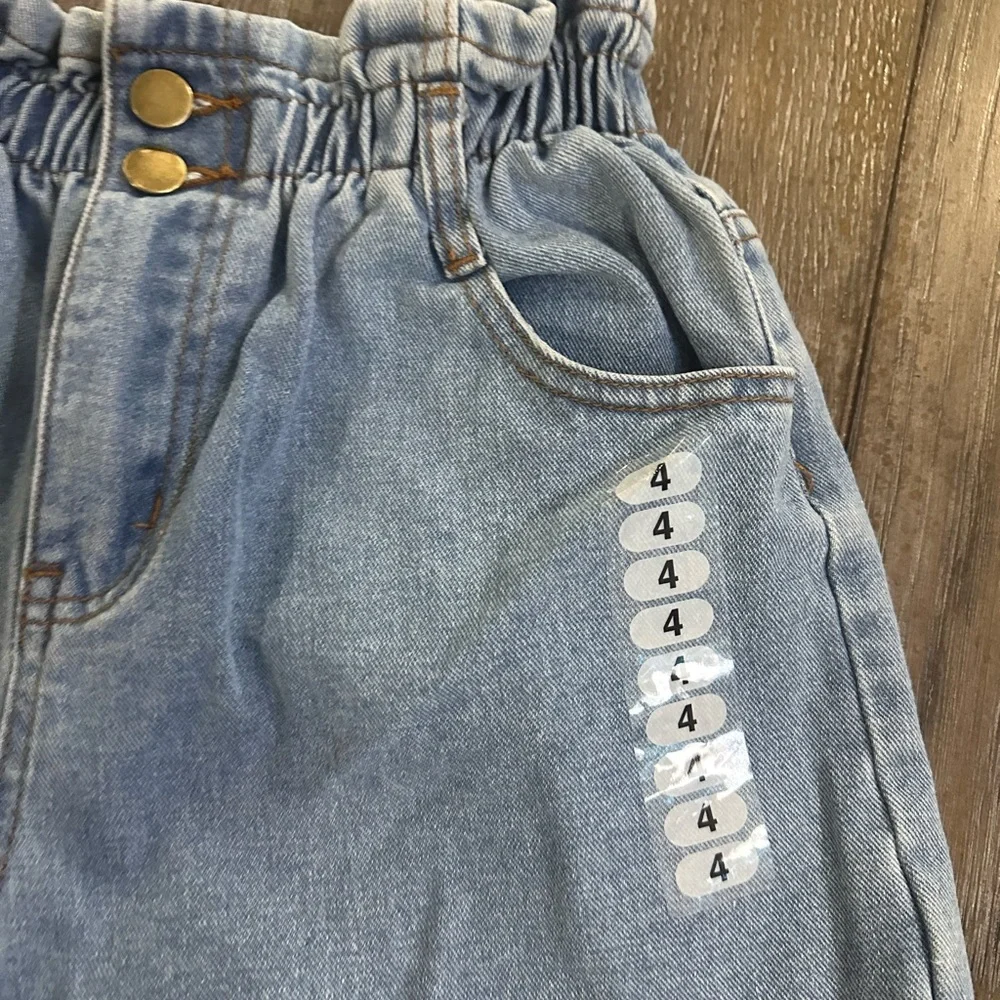 Casual Light Blue Jean Shorts for Women - Picture 3 of 9